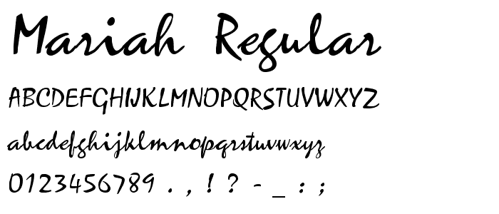 Mariah Regular font